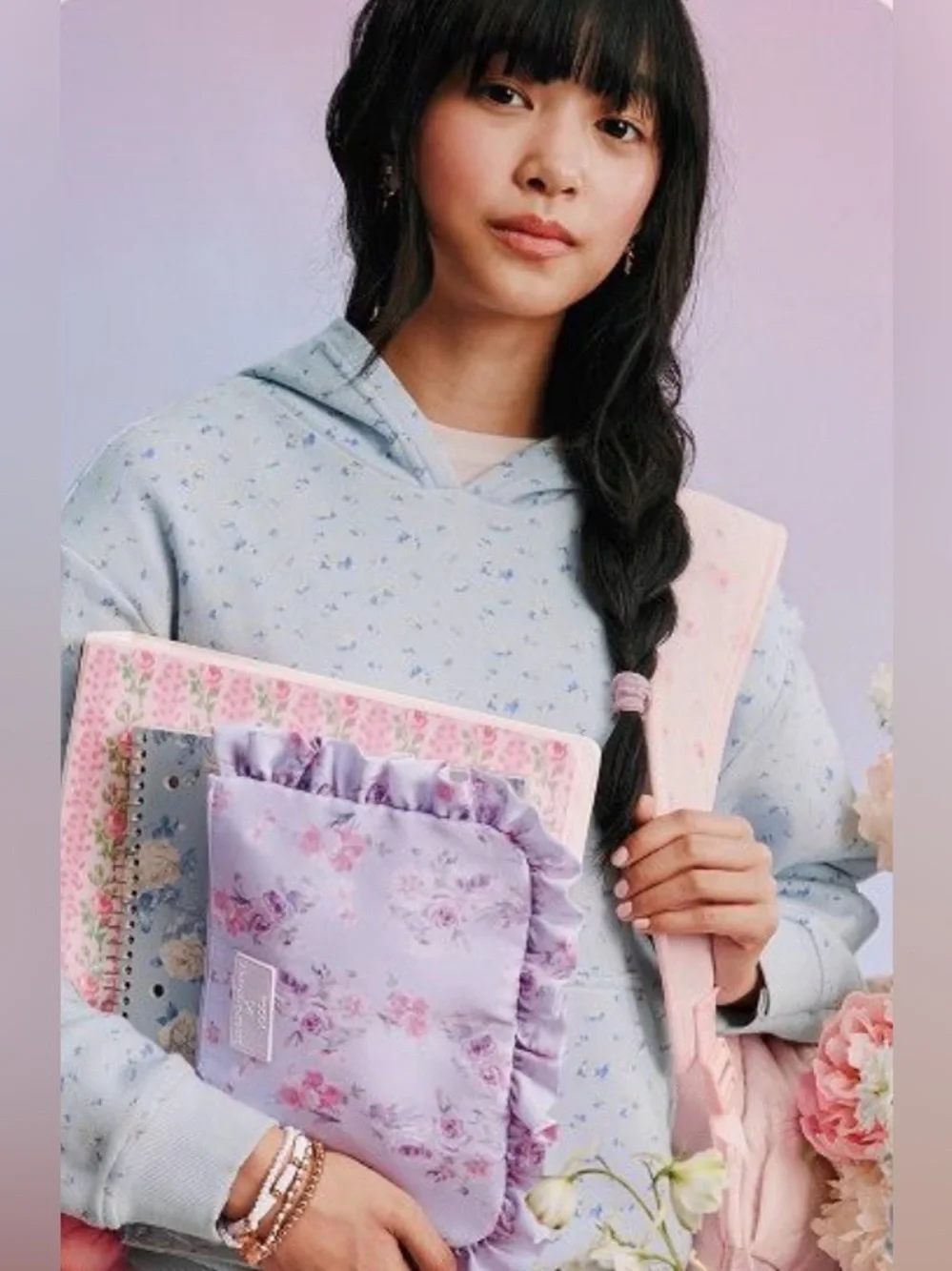 LoveShackFancy Everblooming Rosettes & Blooming Poly Prong Folder Set of 2 💐🌸🌼